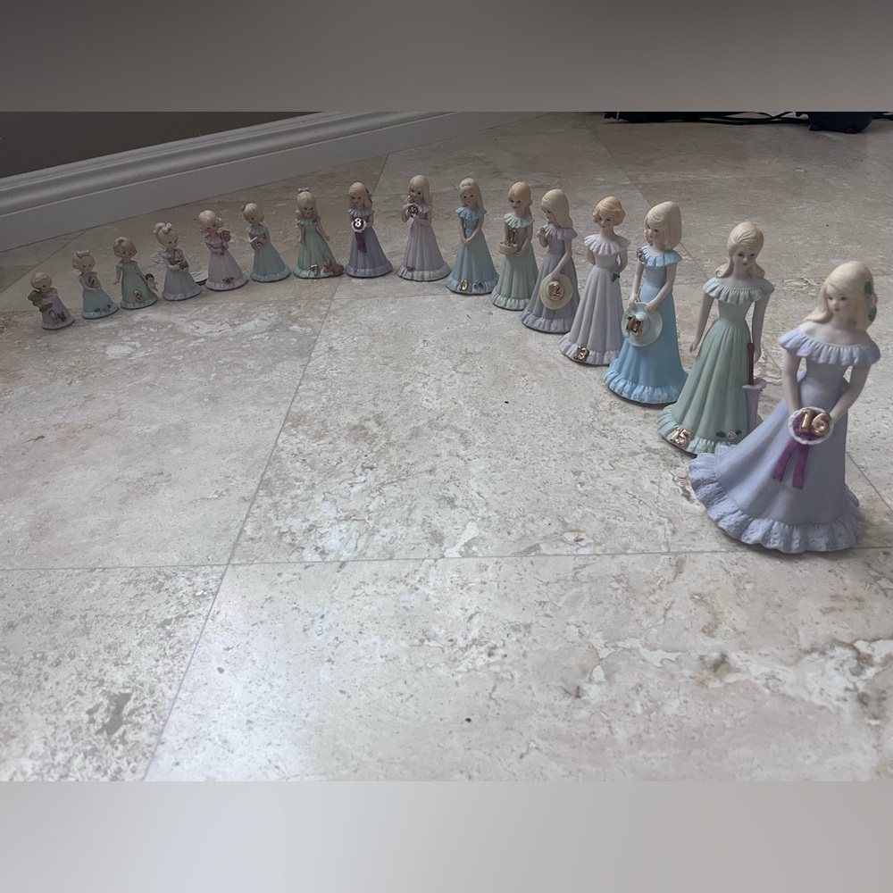 Enesco porcelain birthday dolls
